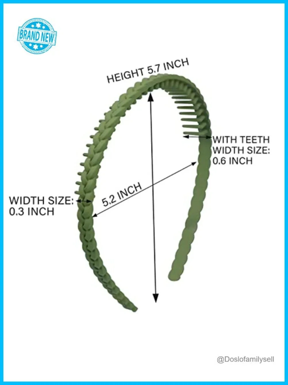10 Pack Non-Slip Plastic Headbands with Teeth Comb for Women Men Teens